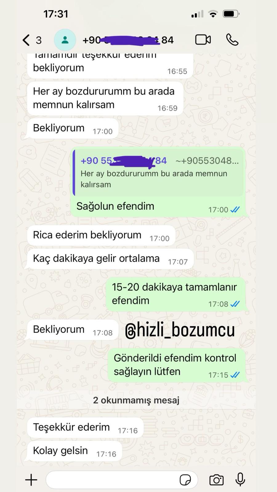 Müşteri referansı - Memnun